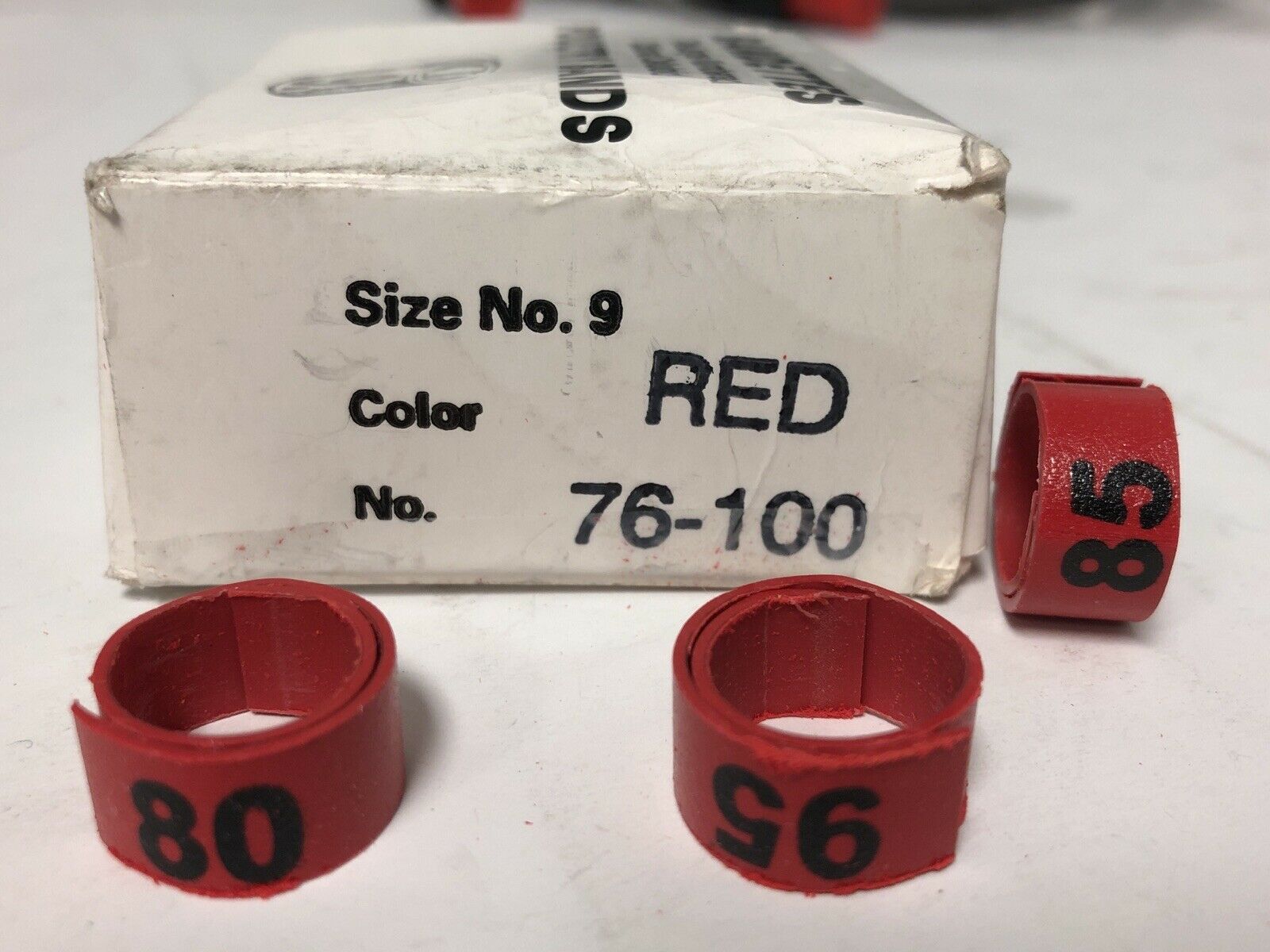 National Band & Tag Celluloid Leg Bands For Poultry – Size 9, 25-Piece Pack