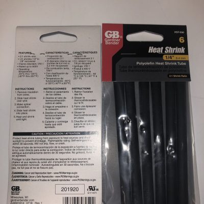 Gardner-Bender-6pcs-HST-250-Heat-Shrink-Tubing-Thin-Wall-Flame-Retardant-21-114665701860