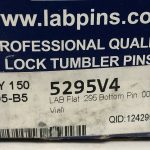 12/Pack vial LAB Flat 0.295-B5 Bottom Pin - Colored 5295V4 150 each