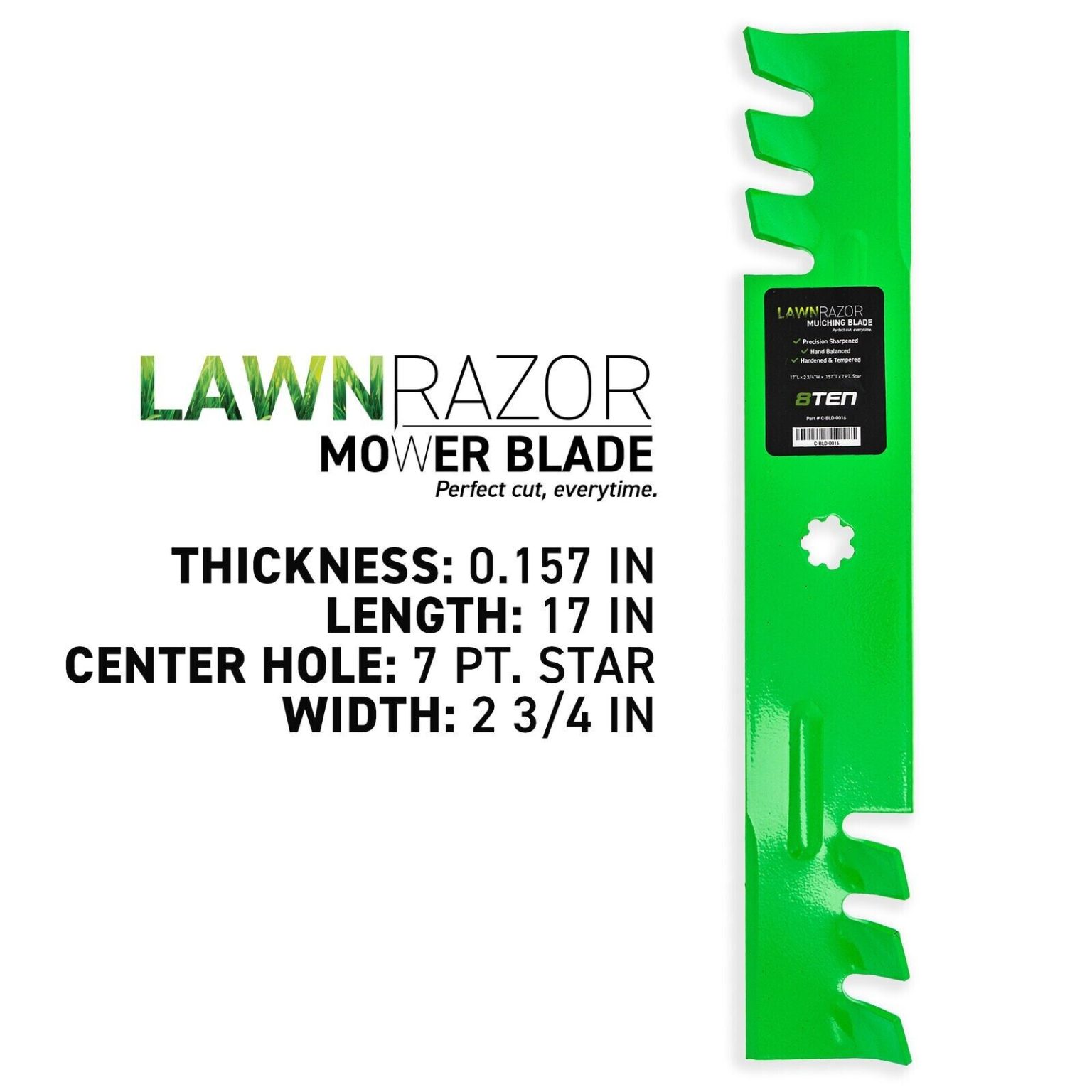 (3/Pack) LawnRAZOR Mower Blade John Deere AM141035 GX21784 GX21786