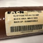 Eaton Cooper Power CBUC15125C100 125 Amp 15.5kv ELSP Back up Fuse