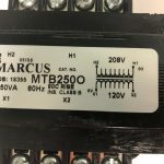 Marcus MTB250O Transformer 250VA ,  208V Sec 120V 60Hz