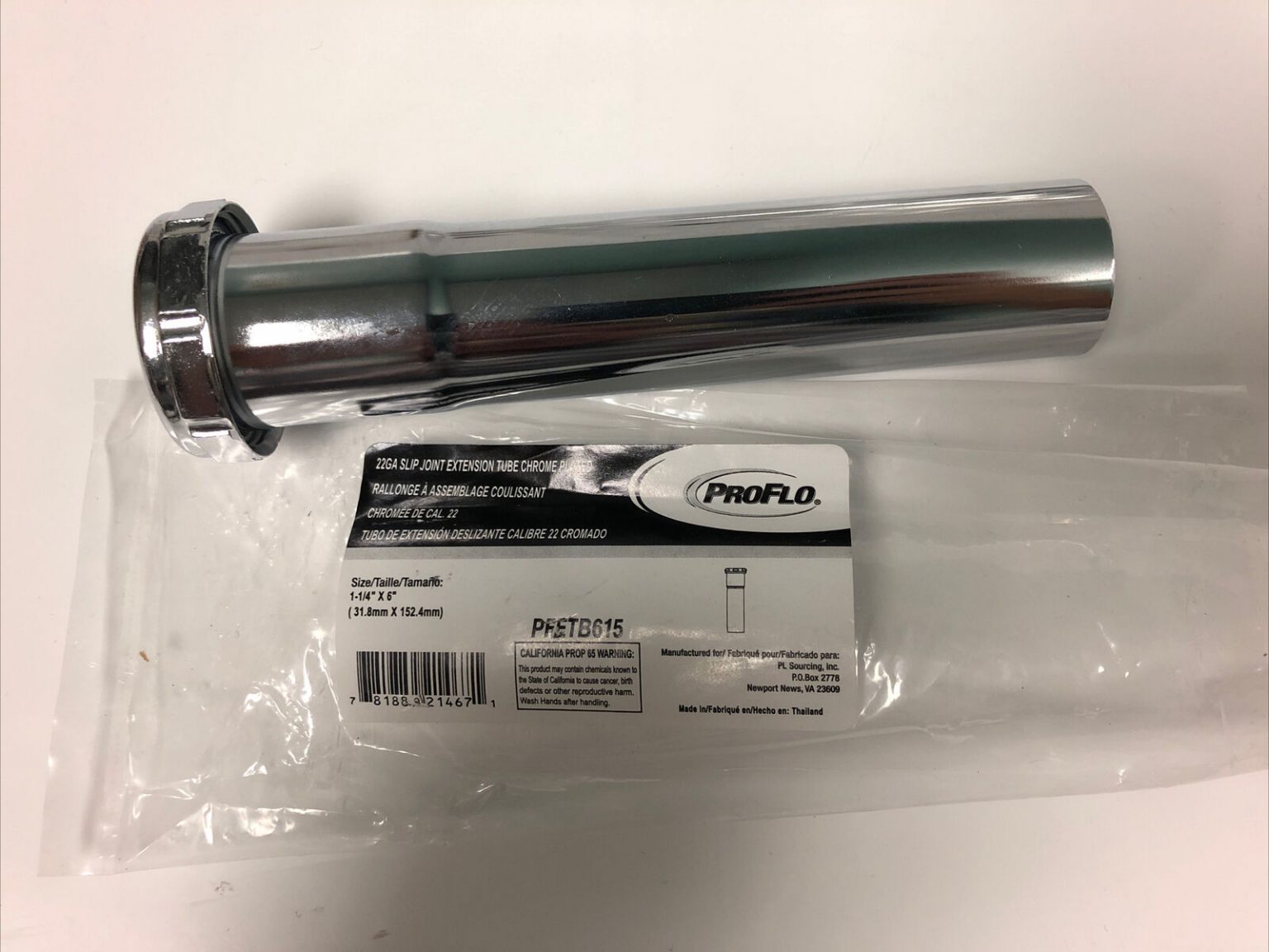 PROFLO® Extension Tube 114" x 6 22GA SlipJoint Extension Tube