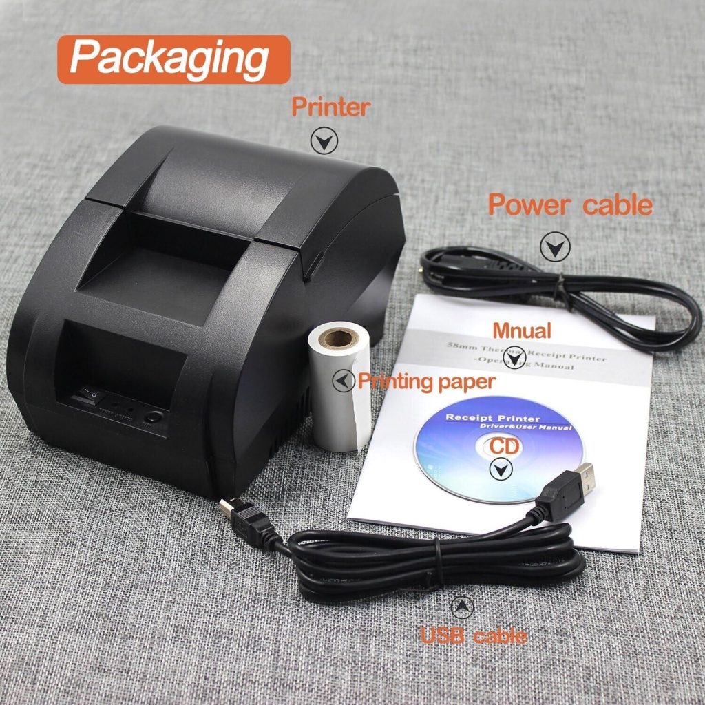 58MM USB Thermal Receipt Printer,Symcode High Speed Printing MJ5890K