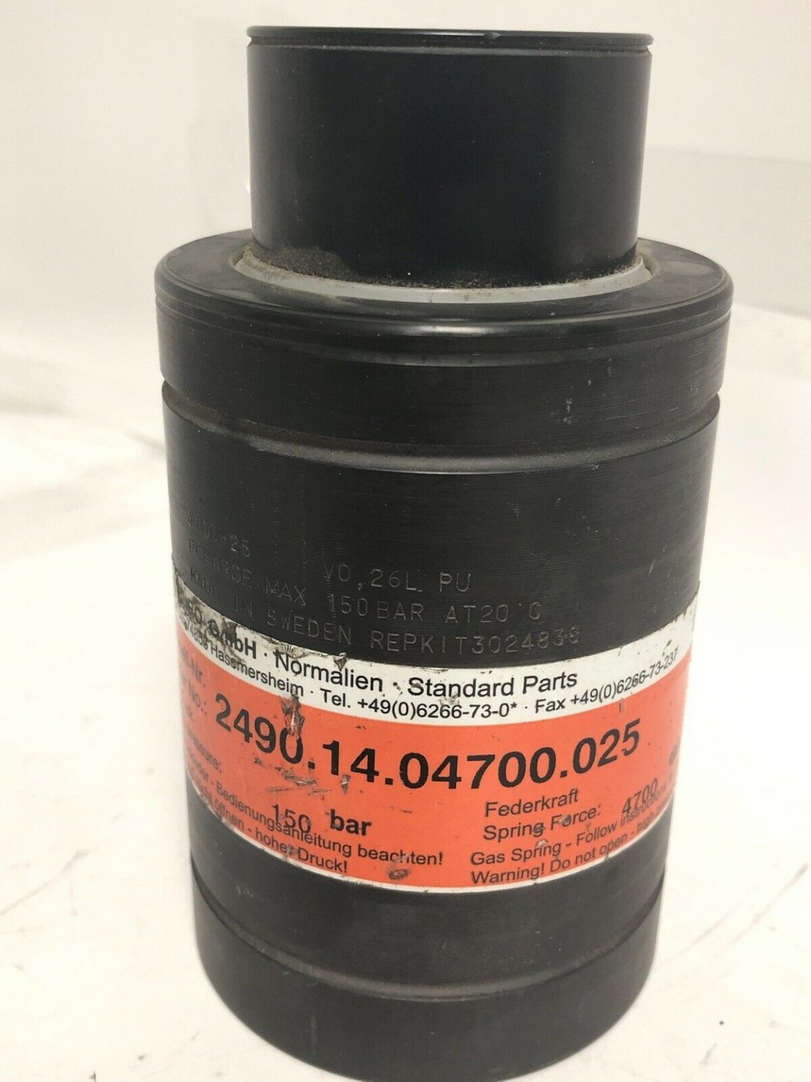 Fibro Gas Spring Pneumatic 2490.14.04700.025 150 Bar 4700 daN