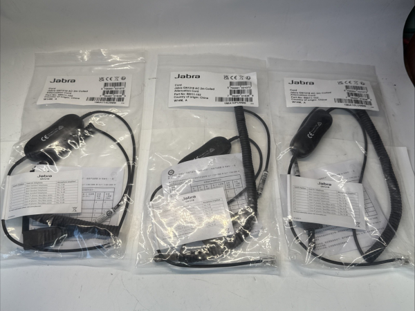Jabra 88011-102 88011102 Gn1218 Ac 2m Coiled Attenuation Cord - Lot of 3 units - Image 3