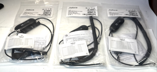 Jabra 88011-102 88011102 Gn1218 Ac 2m Coiled Attenuation Cord - Lot of 3 units
