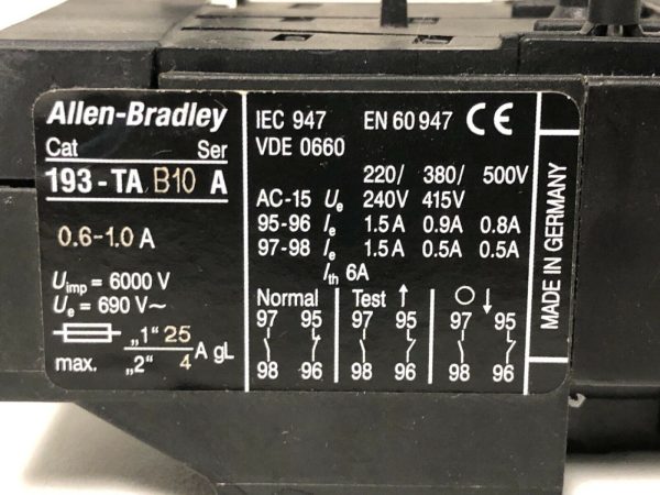 Allen-Bradley-193-TAB10-193-T-MCS-Bimetallic-Thermal-Overload-Relay-060-10A-114210155613-3