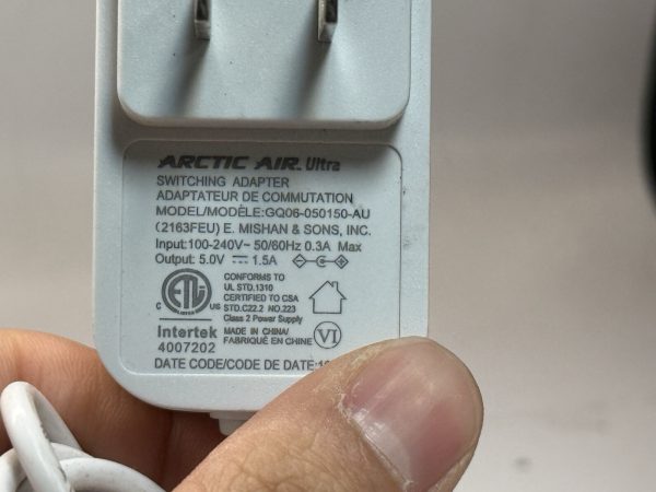 Genuine OEM Arctic Air Ultra Gq06-050150-au 5v 1.5a Switching Adapter - Image 3