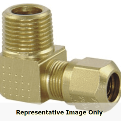 Lawson-DOT-Compression-Elbow-Male-90-Brass-38-x-18-Pack-of-5-MADE-IN-USA-114749500475