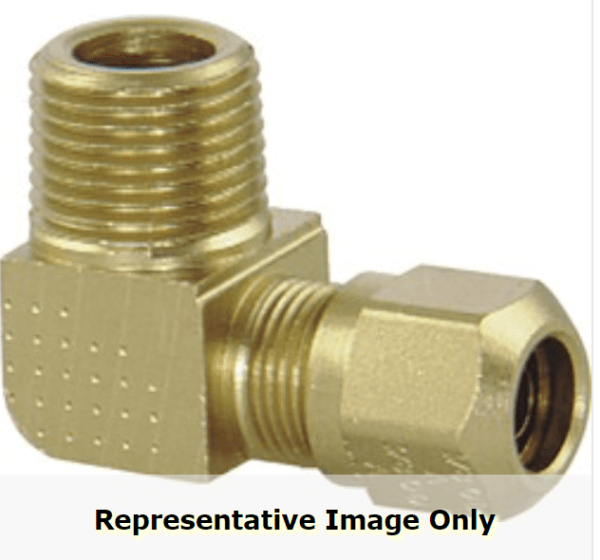 Lawson-DOT-Compression-Elbow-Male-90-Brass-38-x-18-Pack-of-5-MADE-IN-USA-114749500475