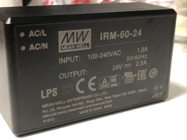MEAN WELL IRM-60-24  , 24V  2.5A 85 ~ 264 VAC Input - AC/DC Power Module