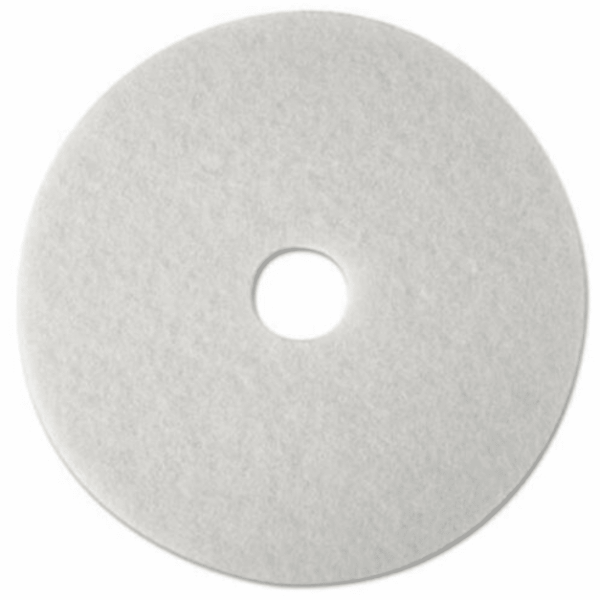 3M-Floor-Polisher-Pad-White-Super-4100-8-inch-203mm-2-35-Hole-3-Pads-114601880746