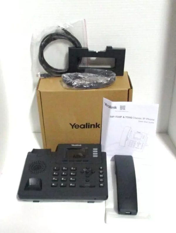 2 units of Yealink SIP-T33G 4 Line Color Display Business Phone -Lot of 2