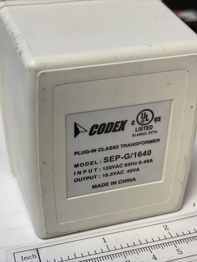 CODEX-165VAC-PLUG-IN-TRANSFORMER-SEPP-G1640-115430263136-2