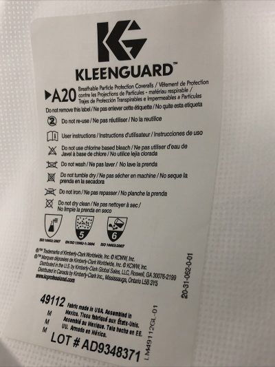 KleenGuard-A20-Coveralls-White-Medium-49112-2Pack-GENUINE-MADEUSA-114725714306-2