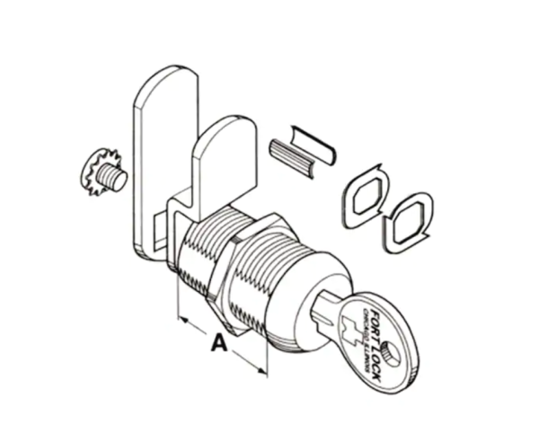 FORT LOCK (NATIONAL CABINET) | MFW23118 KA 217 Cam Lock, Single Bitted , 1-1/8" - Image 3
