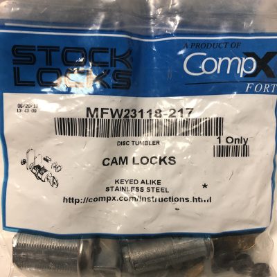 FORT LOCK (NATIONAL CABINET) | MFW23118 KA 217 Cam Lock, Single Bitted , 1-1/8"