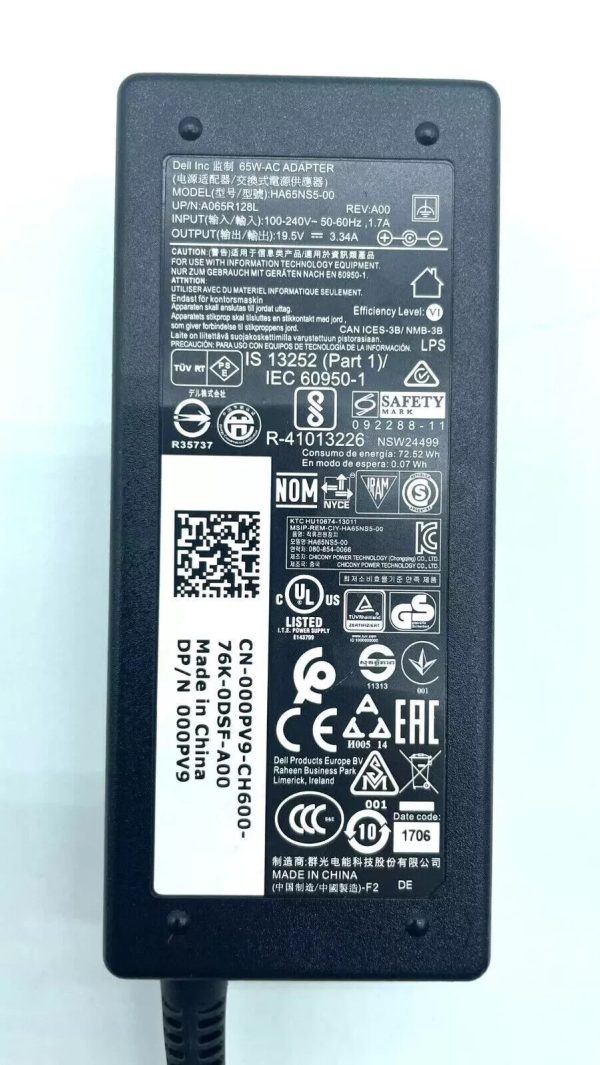 Genuine Dell AC Adapter Charger HA65NS5-00 - Image 3