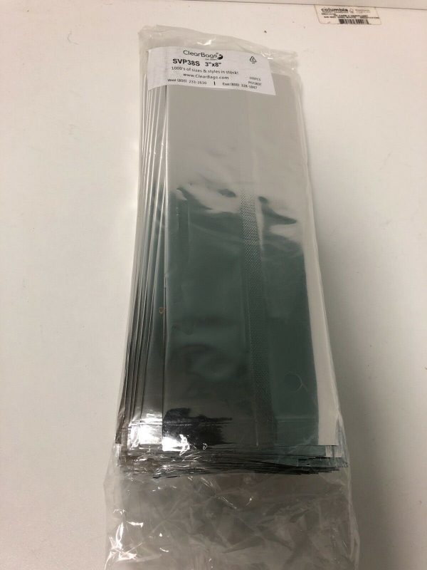 3 x 8 Premium Silver Metallized Heat Seal Bags (100 Pieces)