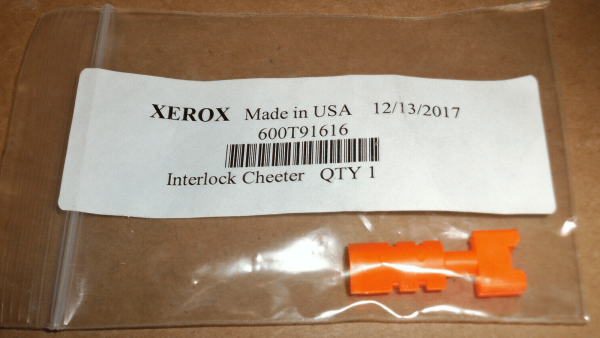 GENUINE ORIGINAL OEM XEROX 600T91616 INTERLOCK CHEAT REPLACES 499T02418