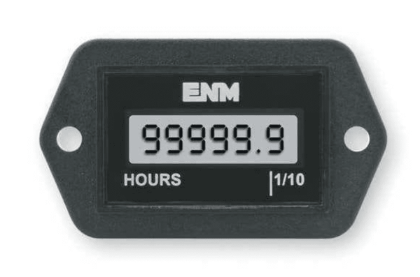 Hour Meter, LCD, 2-Hole, 4.5 to 28VDC , Model T1121BB