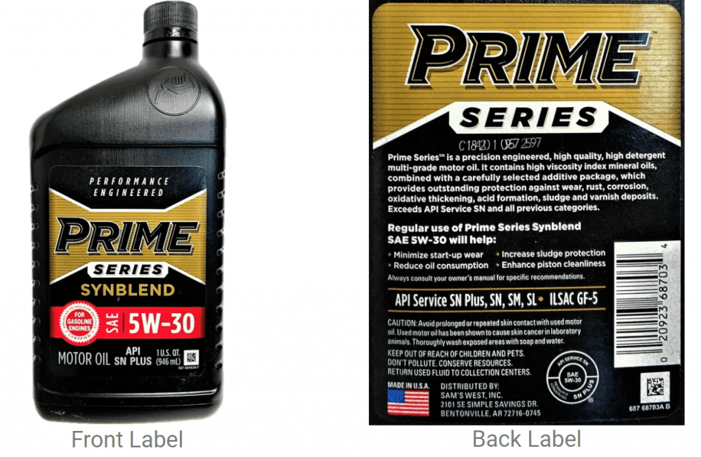 Prime Series Synblend SAE 5W-30 API SN PLUS Motor Oil - (6-pack ...
