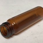 Vintage Small glass bottle Brown 1.5 cm x 6 cm  144/Pieces