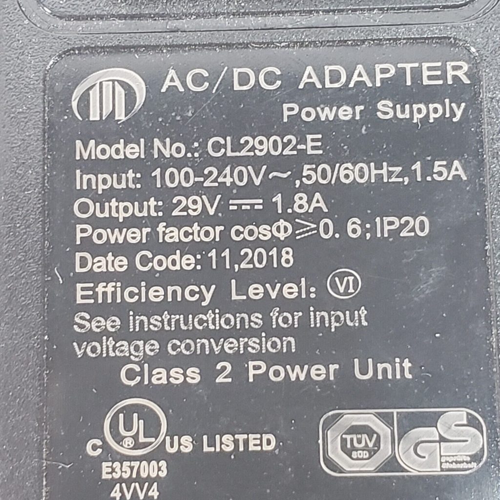 AC/DC Adapter Power Supply For Recliner CL2902-E By Chang Zhou Cheng Ling