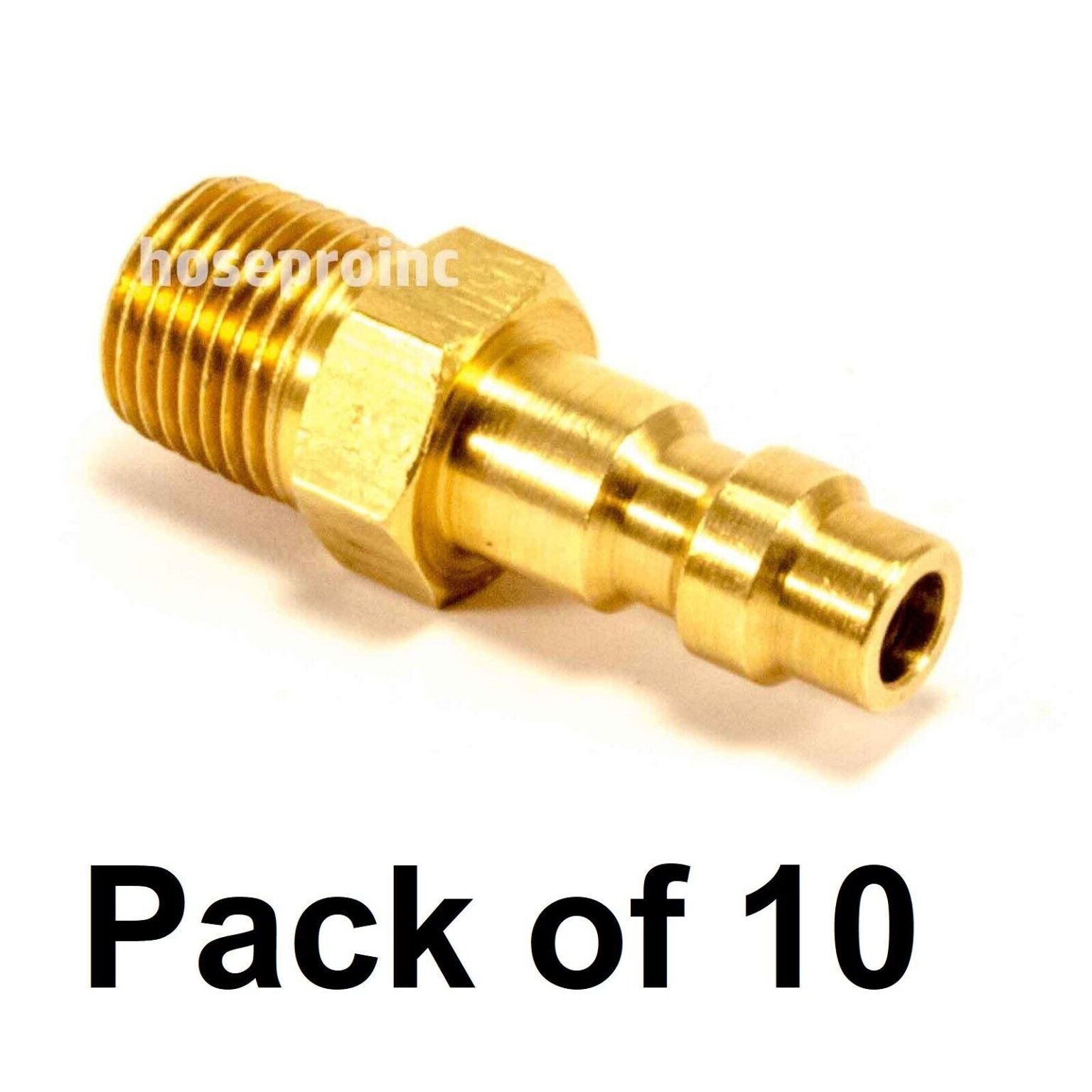 Foster 222B 1/8" Male NPT X 1/8" Plug Brass Nipple Fitting (10/pcs