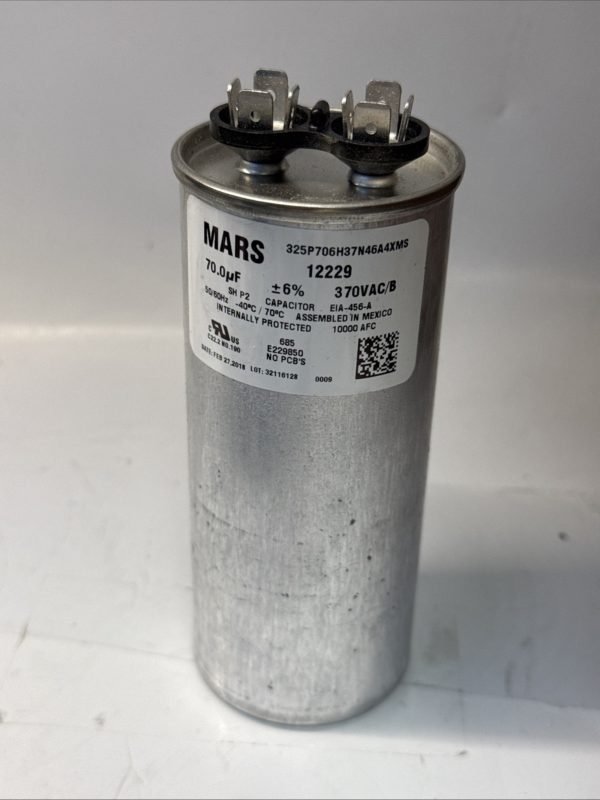 Mars 12229 Motor Run Capacitors 70MFD 370V Round