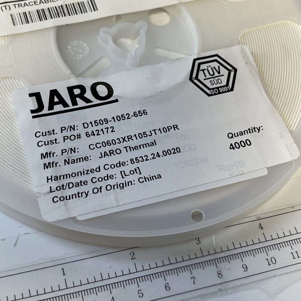 Capacitor-Ceramic-Multilayer-Jaro-CC0603XR105JT10PR-Cap-1Uf-10V-QTY-4000-115503932798-2