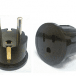 American to European Grounded Schuko Outlet Plug Adapter Black 8 pack 114589676038