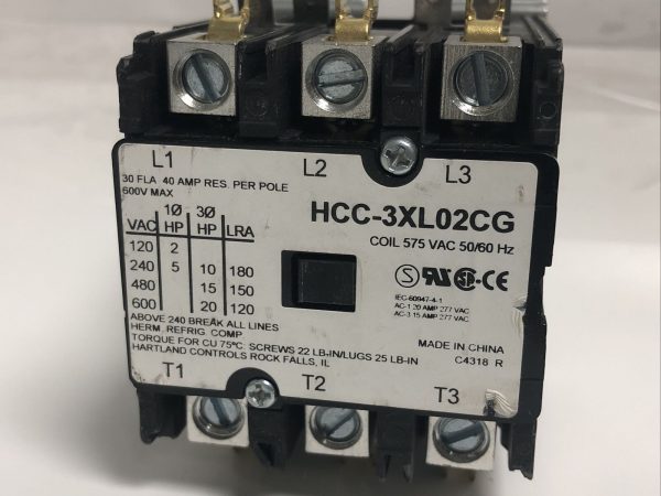 Contactor-HCC-3XL02CG-40AMP-2-POLE-208240VAC-114657414778-2