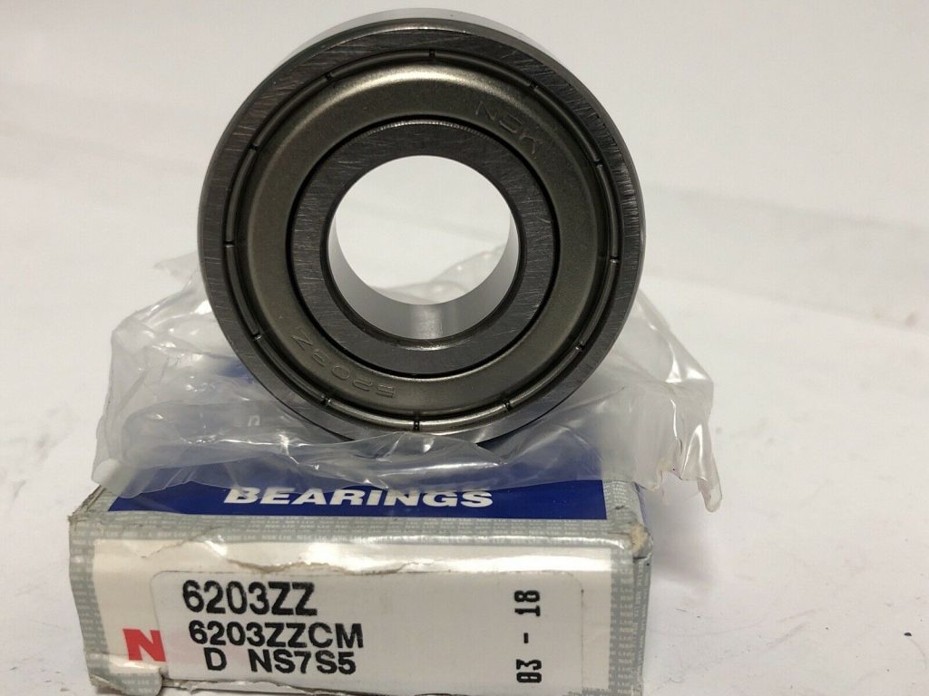 NSK 6203ZZ Deep Groove Ball Bearing, Single Row, Double Shielded ...
