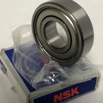 NSK 6203ZZ Deep Groove Ball Bearing, Single Row, Double Shielded, Pressed Steel