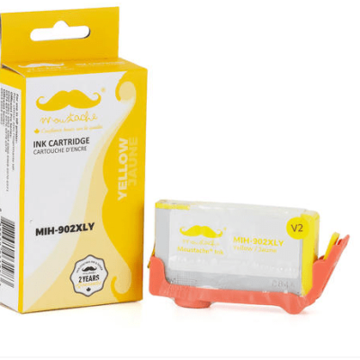 Remanufactured-HP-902XL-T6M10AN-Yellow-Ink-Cartridge-High-Yield-Moustache-115442106338