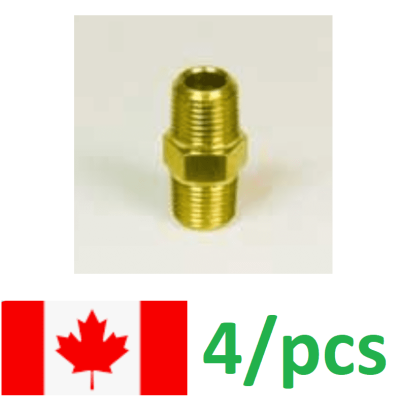 18-NPT-Male-Thread-Brass-Hex-Nipple-Pipe-fitting-air-fuel-water-gas-4pack-114785370809