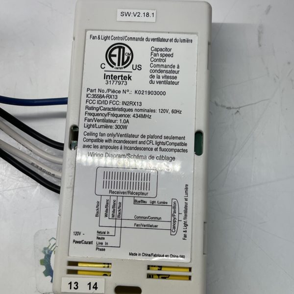 Genuine Casablanca Hunter Ceiling Fan Remote Receiver K021903000 - Image 4