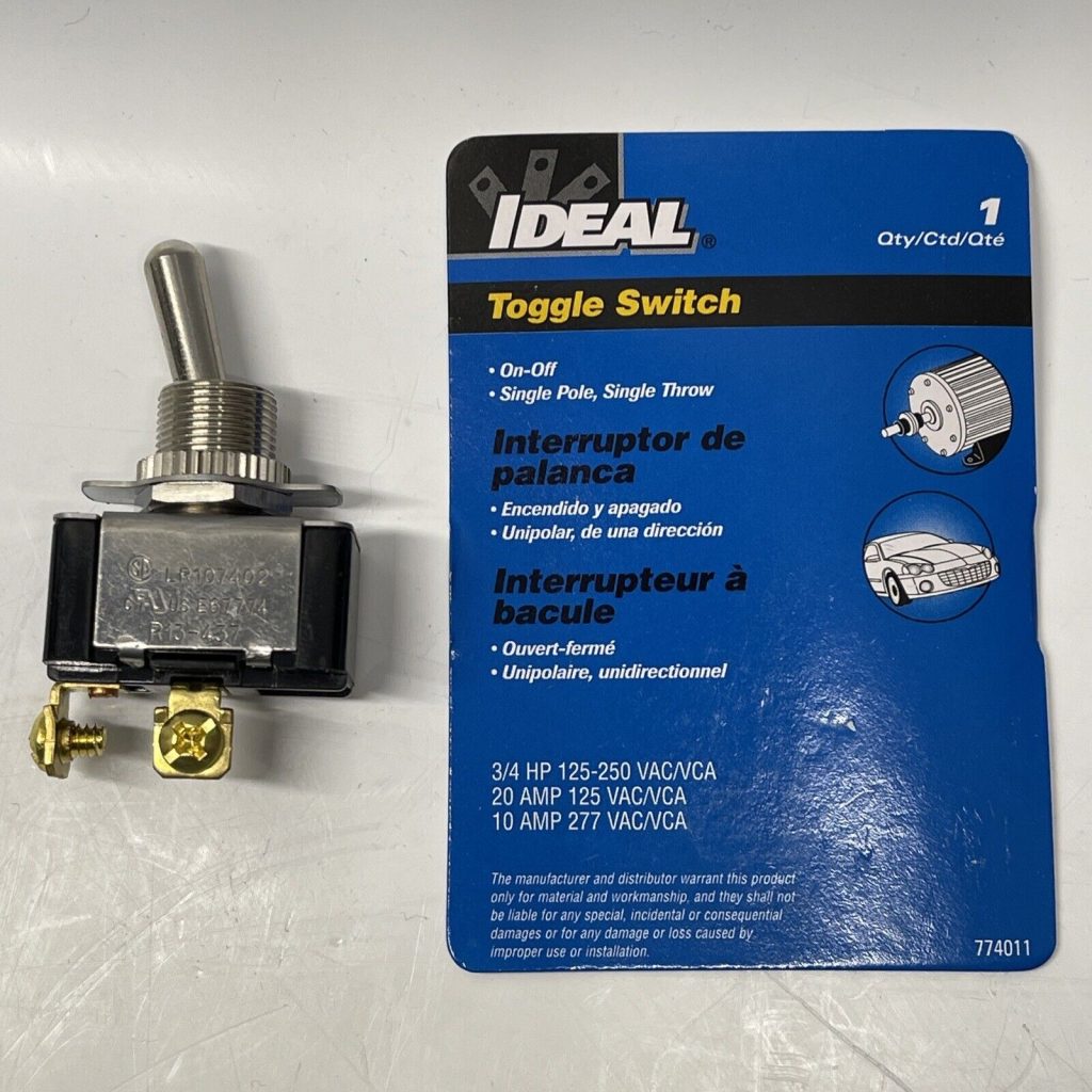 Genuine IDEAL Toggle Switch, SPST, On-Off, Screw - 774011