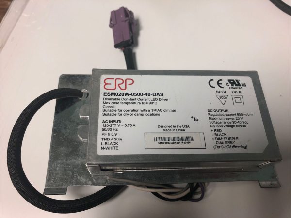 ERP Constant Current Dimmable LED Driver ESM020W-0500-40-DAS
