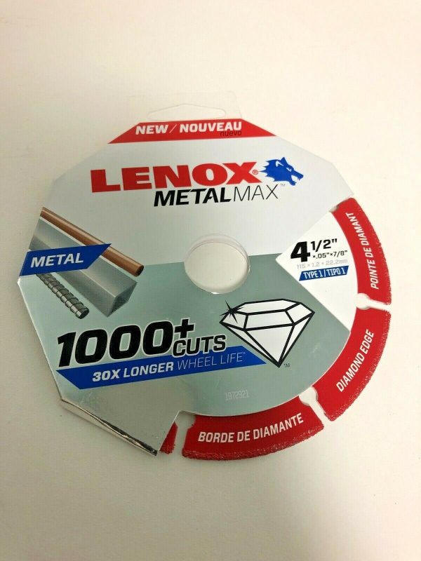 Lenox Tools 1972921 METALMAX Diamond Edge Cutoff Wheel, 4.5" x 7/8"  (2/Pack)