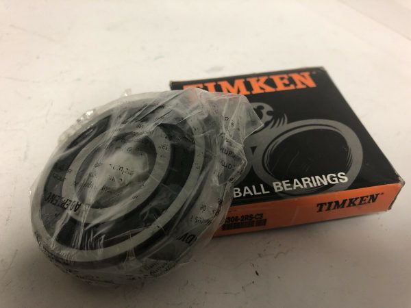 Timken 6306-2RS-C3 Radial/Deep Groove Ball Bearing - Round Bore, 30 mm ID, 72 mm