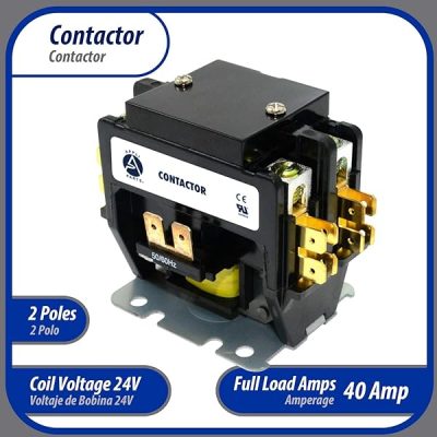 Appli-Parts-APAC-24024-Heavy-Duty-2-Poles-Contactor-40-Amp-24-Volts-Coil-Replacement-for-ac-Compressor-and-Electrical-Ap-B019HY5NHO-3