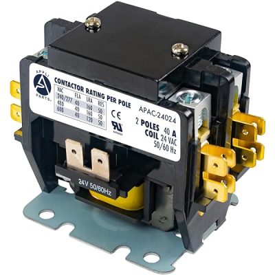 Appli-Parts-APAC-24024-Heavy-Duty-2-Poles-Contactor-40-Amp-24-Volts-Coil-Replacement-for-ac-Compressor-and-Electrical-Ap-B019HY5NHO