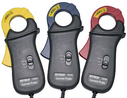 Extech 382097 10-Amp Current Clamp Probes for Models 382095 and 382096 Power Analyzers