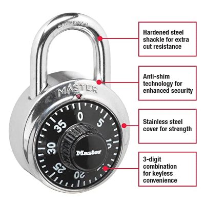 Master-Lock-Padlock-Standard-Dial-Combination-Lock-1-78-in-Wide-Black-1500D-B00004SQLI-3