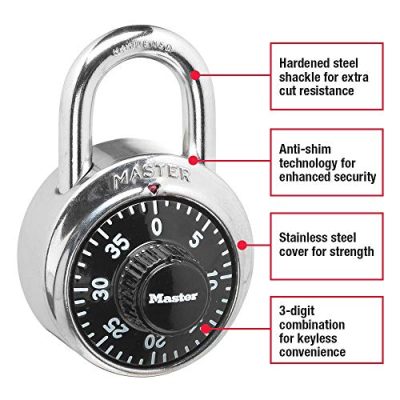 Master-Lock-Padlock-Standard-Dial-Combination-Lock-1-78-in-Wide-Black-1500D-B00004SQLI-4