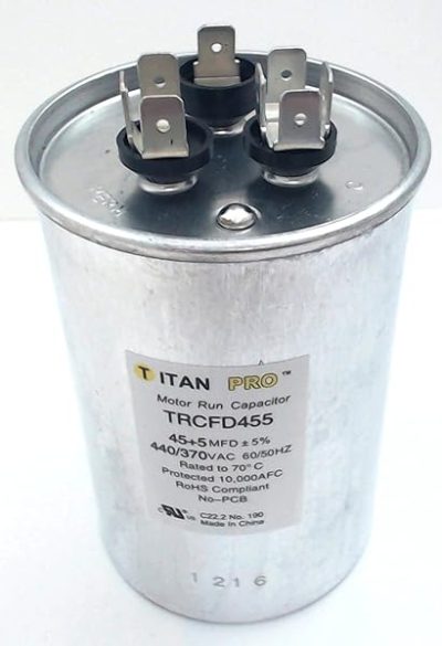 Packard-TRCFD455-455MFD-440370V-Round-Run-Capacitor-Replaces-PRCFD455-B009558G84-2