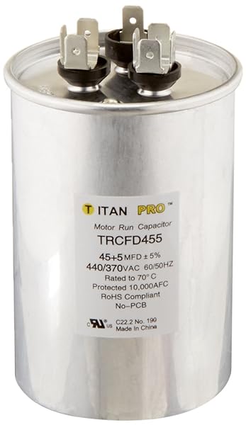 Packard-TRCFD455-455MFD-440370V-Round-Run-Capacitor-Replaces-PRCFD455-B009558G84
